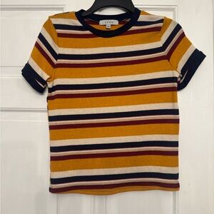 Gaze Multicolor Striped Short Sleeve Tee